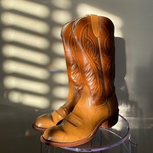 Vintage Leather Cowboy Boots